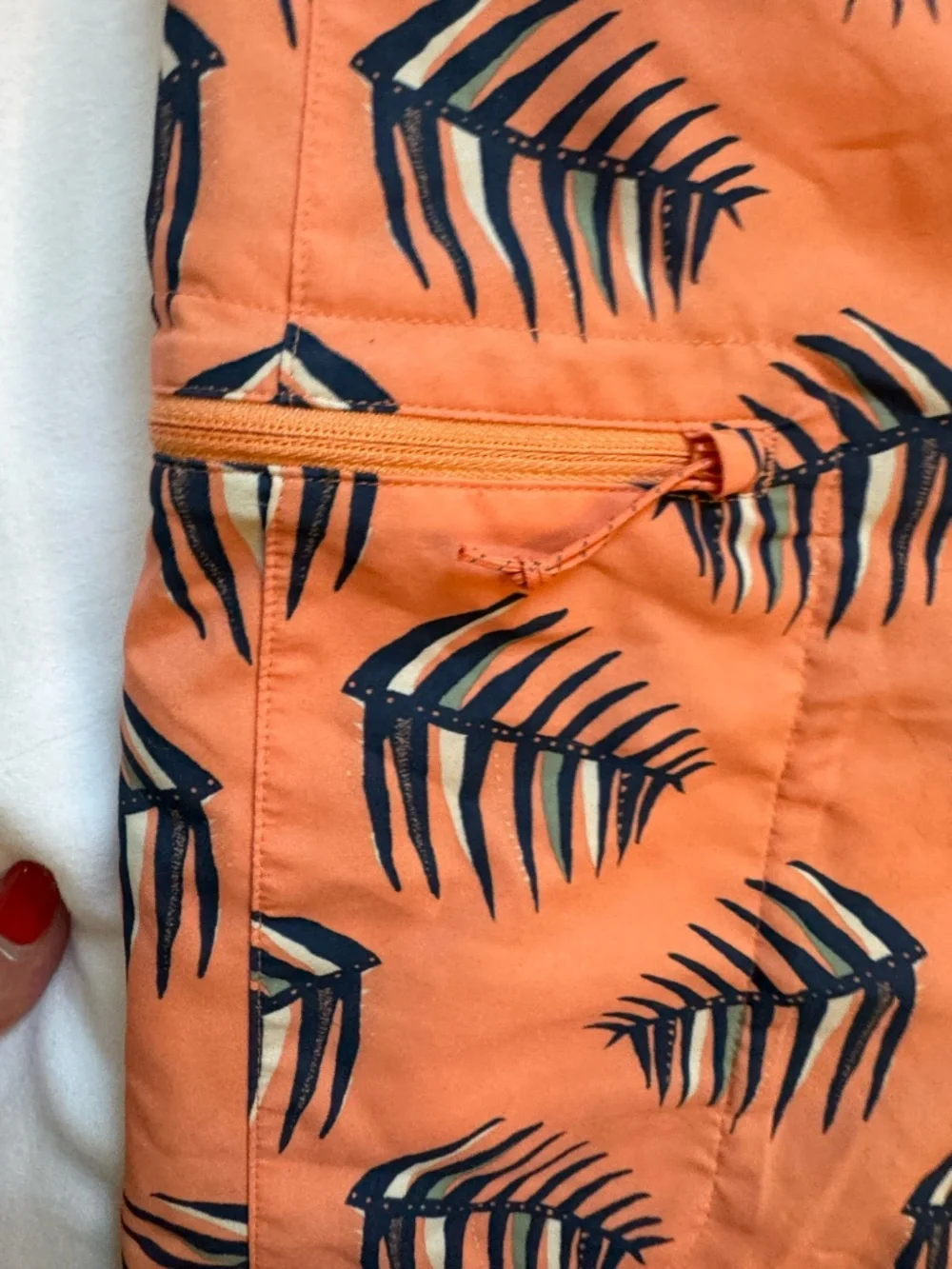 Patagonia Men’s Board Shorts Size 30 Orange Fish Skeleton Print Swim Trunks